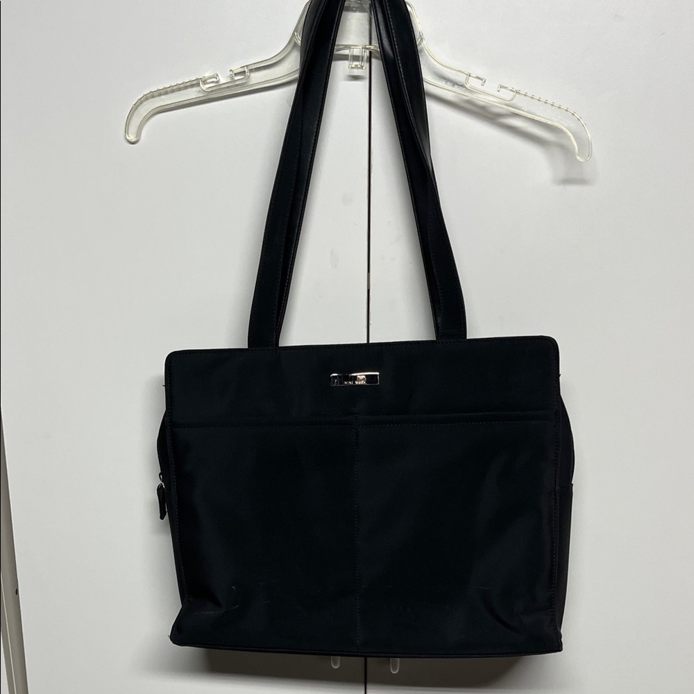 Nine West Black Laptop Tote Bag Work Office Travel Shoulder Bag